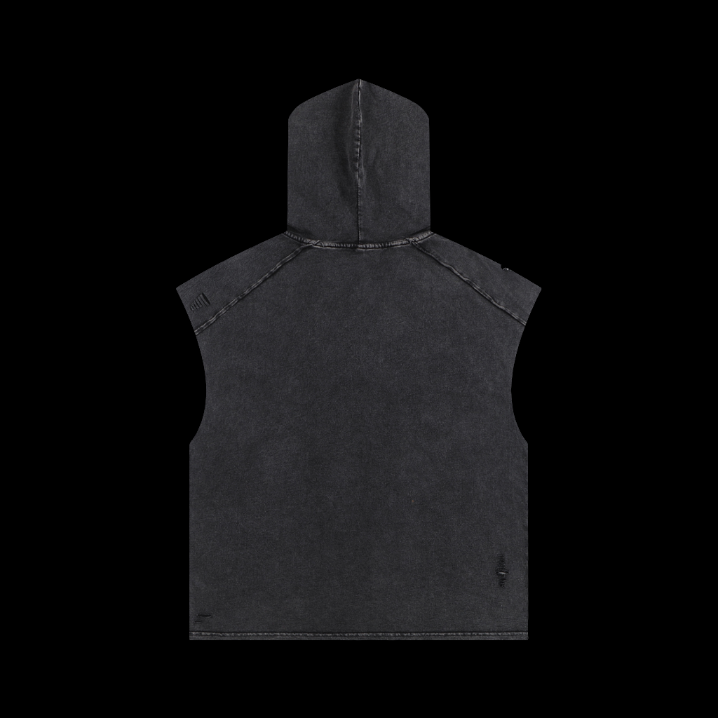 Sevenco Stone Dyed Cutoff  Hoodie