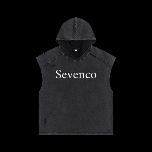 Sevenco Stone Dyed Cutoff  Hoodie